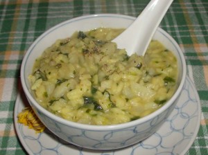 risotto al topinambur