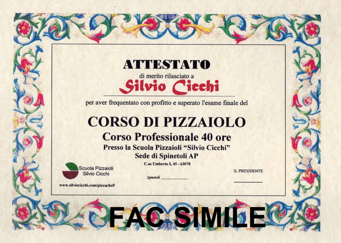 corsi per pizzaioli - Silvio Cicchi