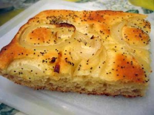 Focaccia con semillas de amapola