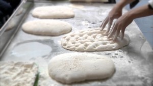 Pizza de masa tipo de agarre Romana