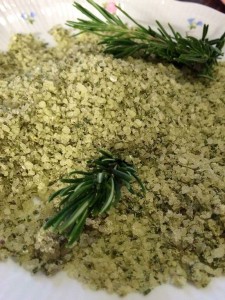 Salt Flavored With Rosemary As preparation of this dish