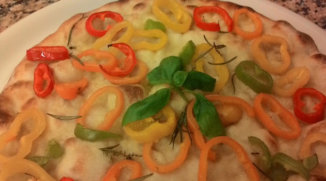 Focaccia Under Peppers Sweet friggitelli