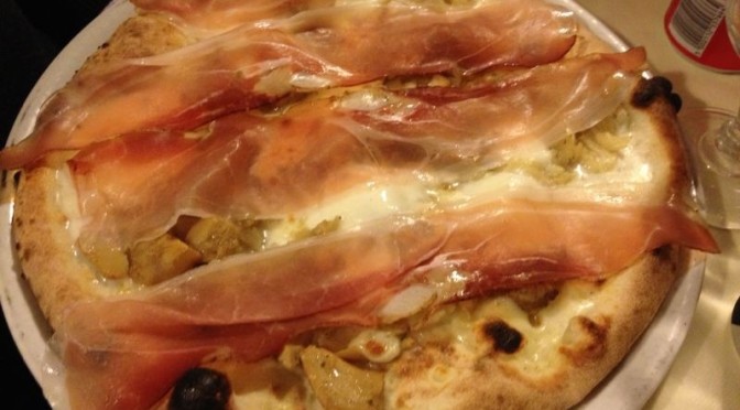 Pizza Funghi e Speck alla Montanara