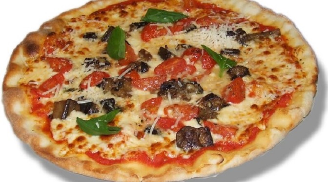 Pizza With Eggplant Alla Parmigiana