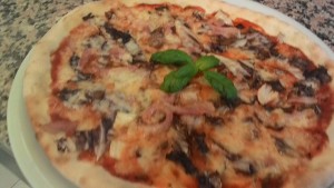 Pizza com Radicchio e Pancetta