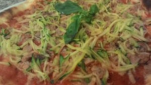 Pizza with Tuna and Zucchini