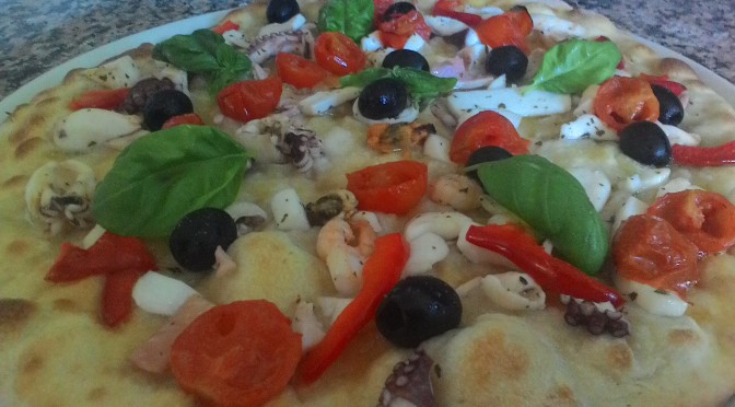 Focaccia With Seafood Salad