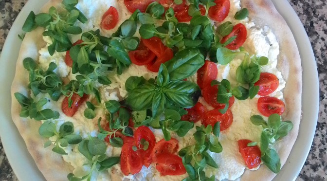 Tomates e Ricotta Pizza Valeriana