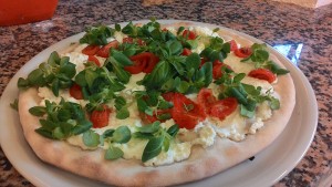 Los tomates y ricotta pizza Valeriana