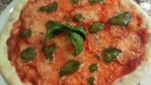 Pizza com Gorgonzola e Pesto Receita