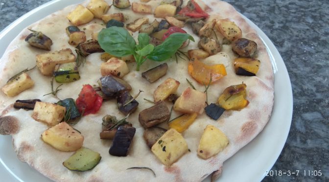 Light Focaccia with Grilled Vegetables
