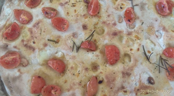 Misturar e FOCACCIA com batatas e Receita Preparação