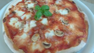 Pizza with mushrooms and mozzarella Pillow
