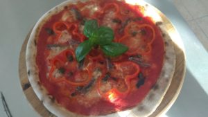 Pizza com anchovas e alcaparras pimentas Receita e Preparação