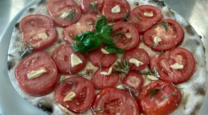 Focaccia Com receita Tomate assado e Preparação