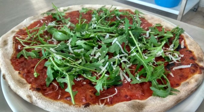 Ragu Pizza with Arugula and Parmesan Recipe