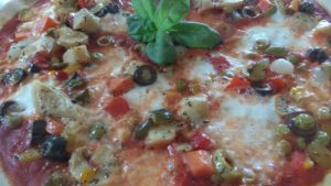La receta de Super Pizza vegetariana y Preparación