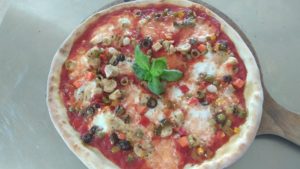 La receta de Super Pizza vegetariana y Preparación