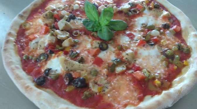 La receta de Super Pizza vegetariana y Preparación