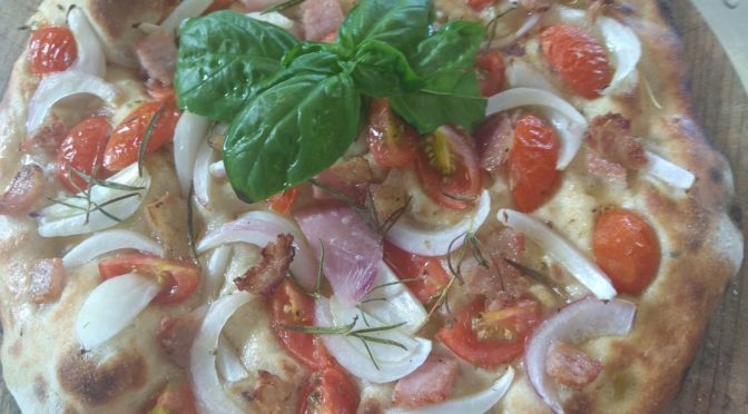 Cereals Focaccia with tomatoes and onion from Tropea Pillow