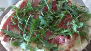 Focaccia with Parma Ham and Arugula