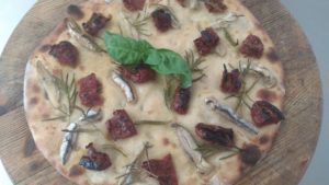Focaccia With Dried Tomatoes and Marinated Anchovies