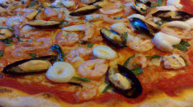 Seafood pizza the traditional recipe