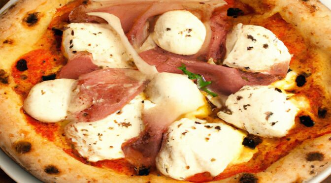 The pizza with the stuffed edge is a tasty variation of the traditional pizza